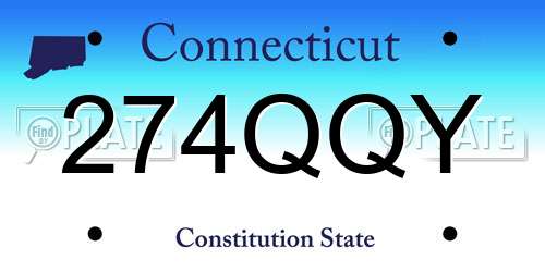 274QQY Connecticut License Plate