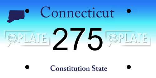 275 Connecticut License Plate