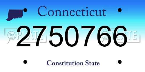 2750766 Connecticut License Plate