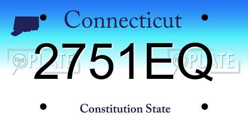2751EQ Connecticut License Plate