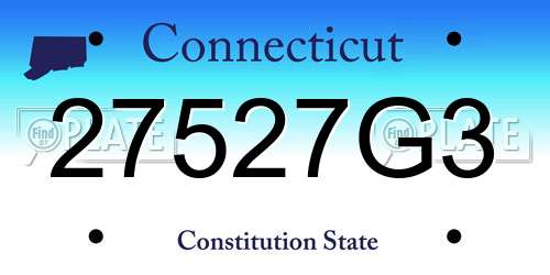 27527G3 Connecticut License Plate