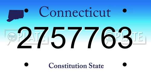 2757763 Connecticut License Plate