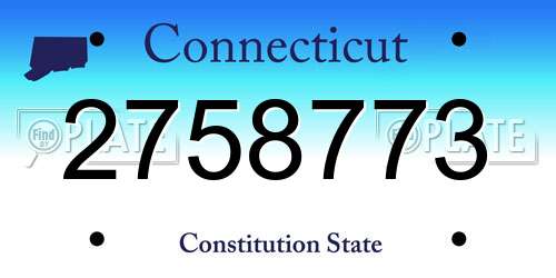 2758773 Connecticut License Plate