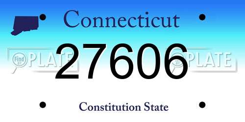 27606 Connecticut License Plate