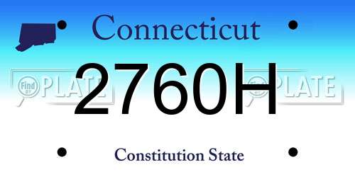 2760H Connecticut License Plate