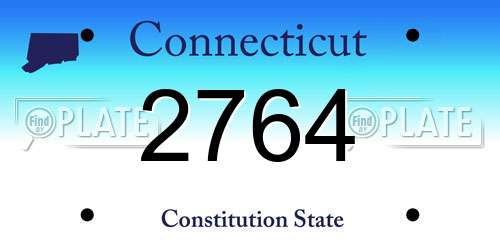 2764 Connecticut License Plate