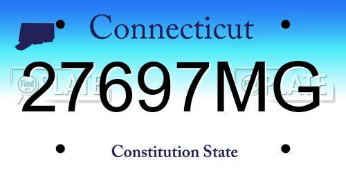 27697MG Connecticut License Plate