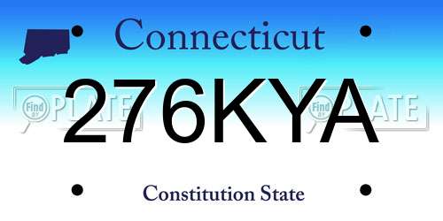 276KYA Connecticut License Plate