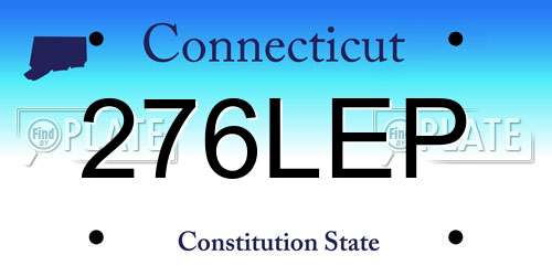 276LEP Connecticut License Plate