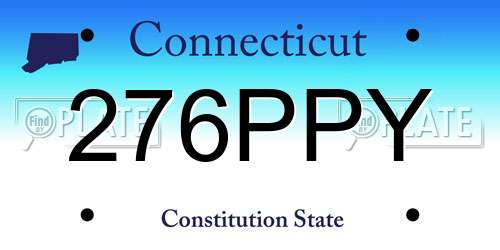 276PPY Connecticut License Plate