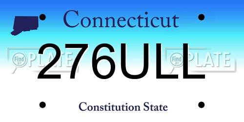 276ULL Connecticut License Plate