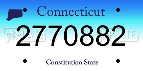 2770882 Connecticut License Plate