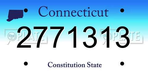 2771313 Connecticut License Plate