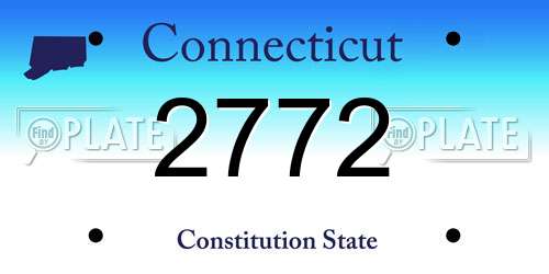 2772 Connecticut License Plate