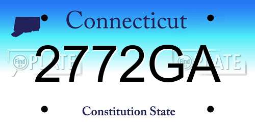 2772GA Connecticut License Plate