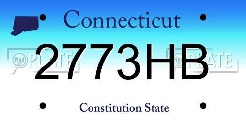 2773HB Connecticut License Plate