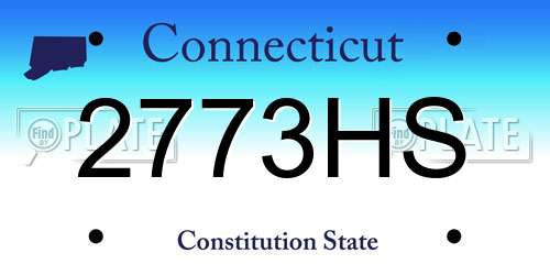2773HS Connecticut License Plate