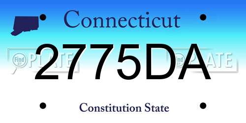 2775DA Connecticut License Plate