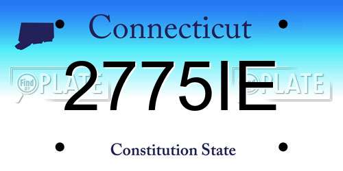 2775IE Connecticut License Plate