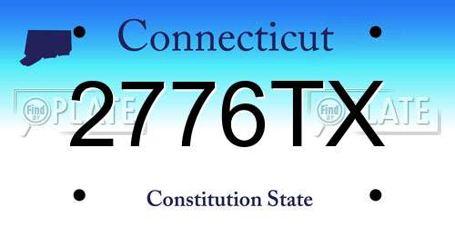 2776TX Connecticut License Plate
