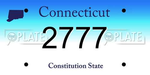 2777 Connecticut License Plate