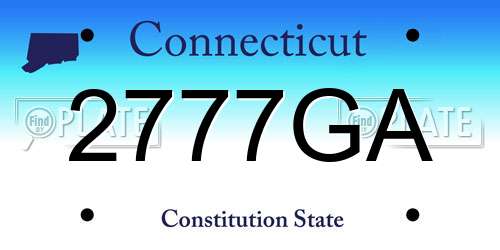 2777GA Connecticut License Plate