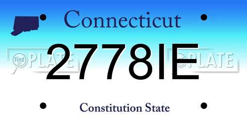 2778IE Connecticut License Plate
