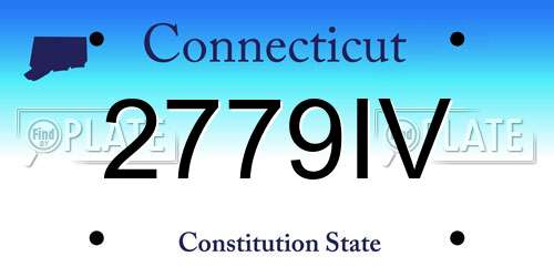 2779IV Connecticut License Plate