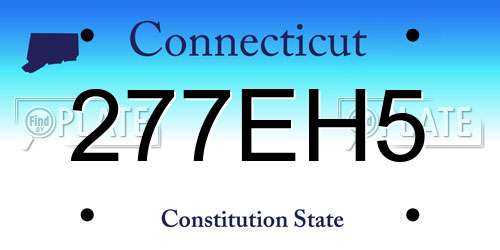 277EH5 Connecticut License Plate