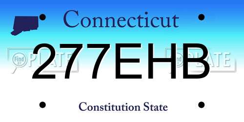 277EHB Connecticut License Plate