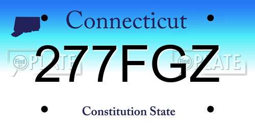 277FGZ Connecticut License Plate