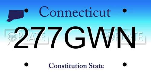 277GWN Connecticut License Plate