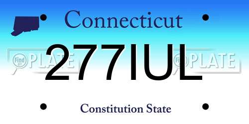 277IUL Connecticut License Plate