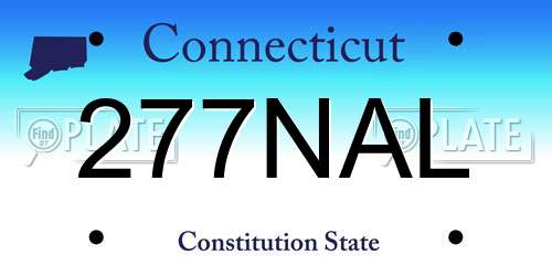 277NAL Connecticut License Plate