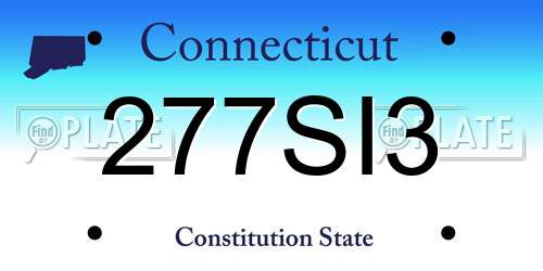 277SI3 Connecticut License Plate