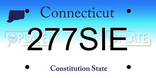 277SIE Connecticut License Plate