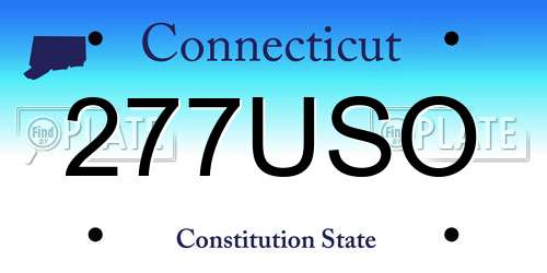 277USO Connecticut License Plate