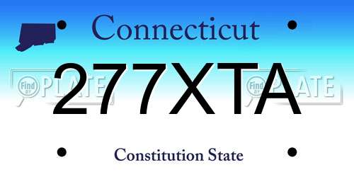 277XTA Connecticut License Plate