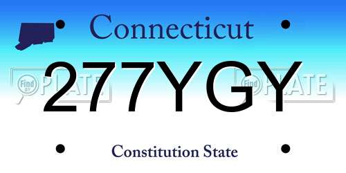 277YGY Connecticut License Plate
