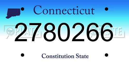 2780266 Connecticut License Plate