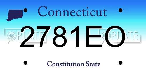 2781EO Connecticut License Plate