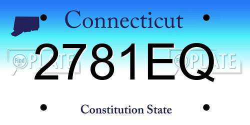 2781EQ Connecticut License Plate