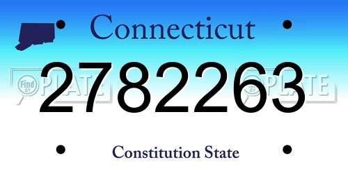 2782263 Connecticut License Plate