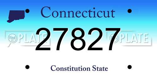 27827 Connecticut License Plate