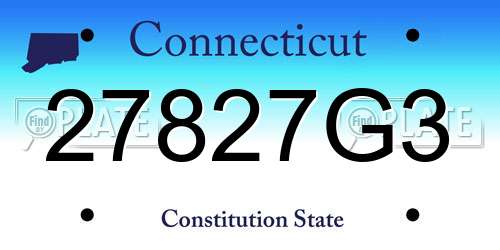 27827G3 Connecticut License Plate