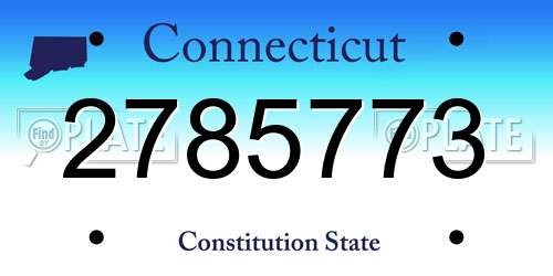 2785773 Connecticut License Plate