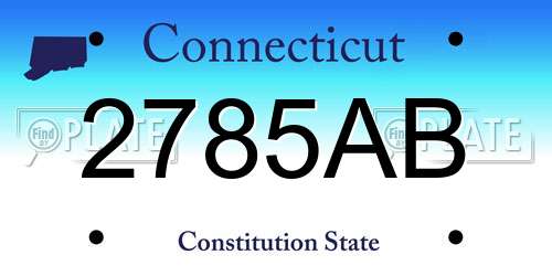 2785AB Connecticut License Plate