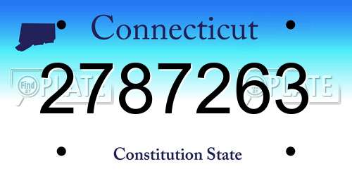2787263 Connecticut License Plate