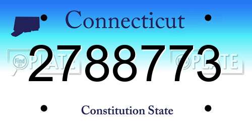 2788773 Connecticut License Plate