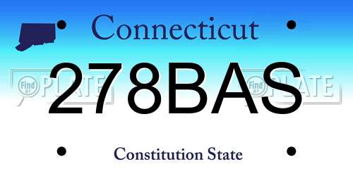 278BAS Connecticut License Plate
